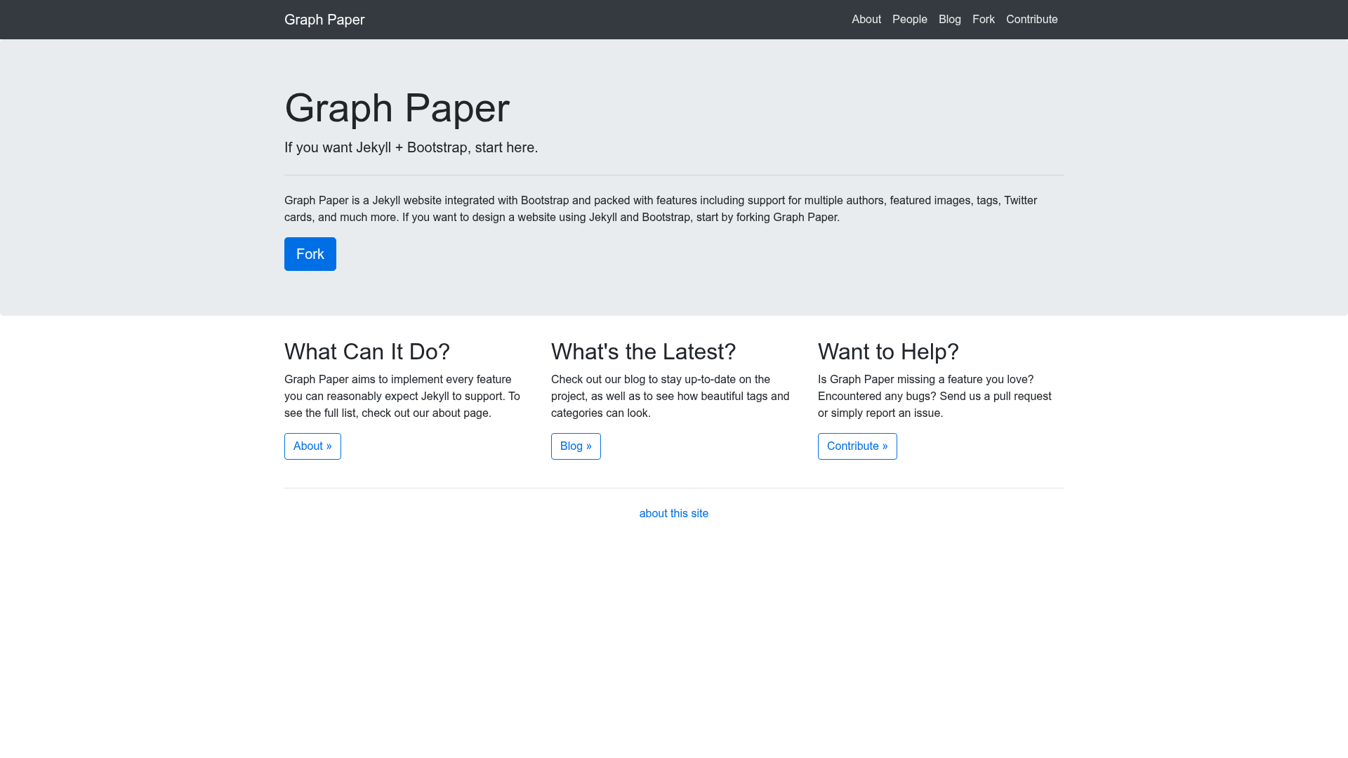 screenshot of Graph Paper on template0.com