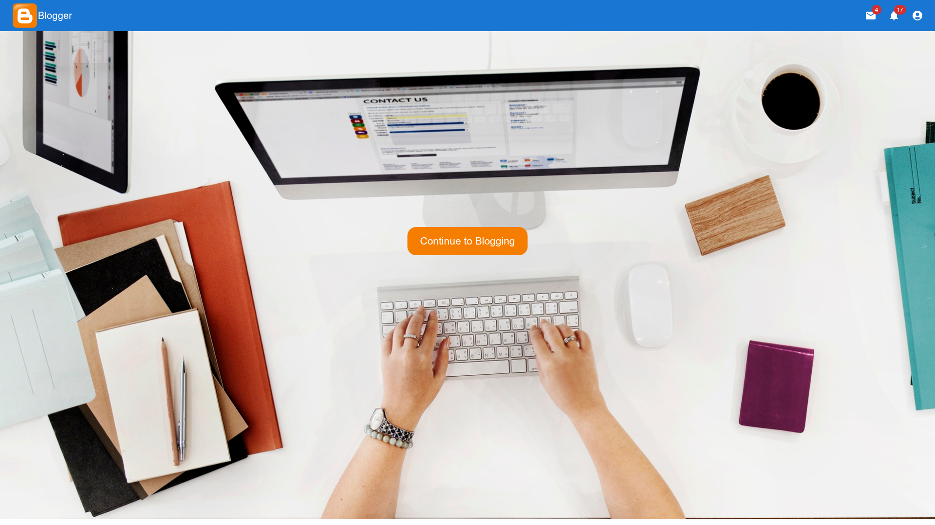 screenshot of Blogger FE on template0.com