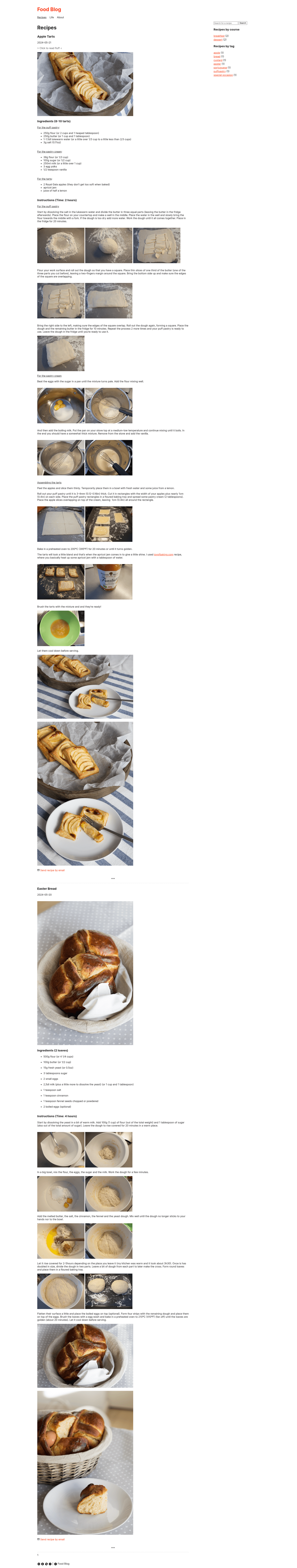 screenshot of Quiet Foodie on template0.com