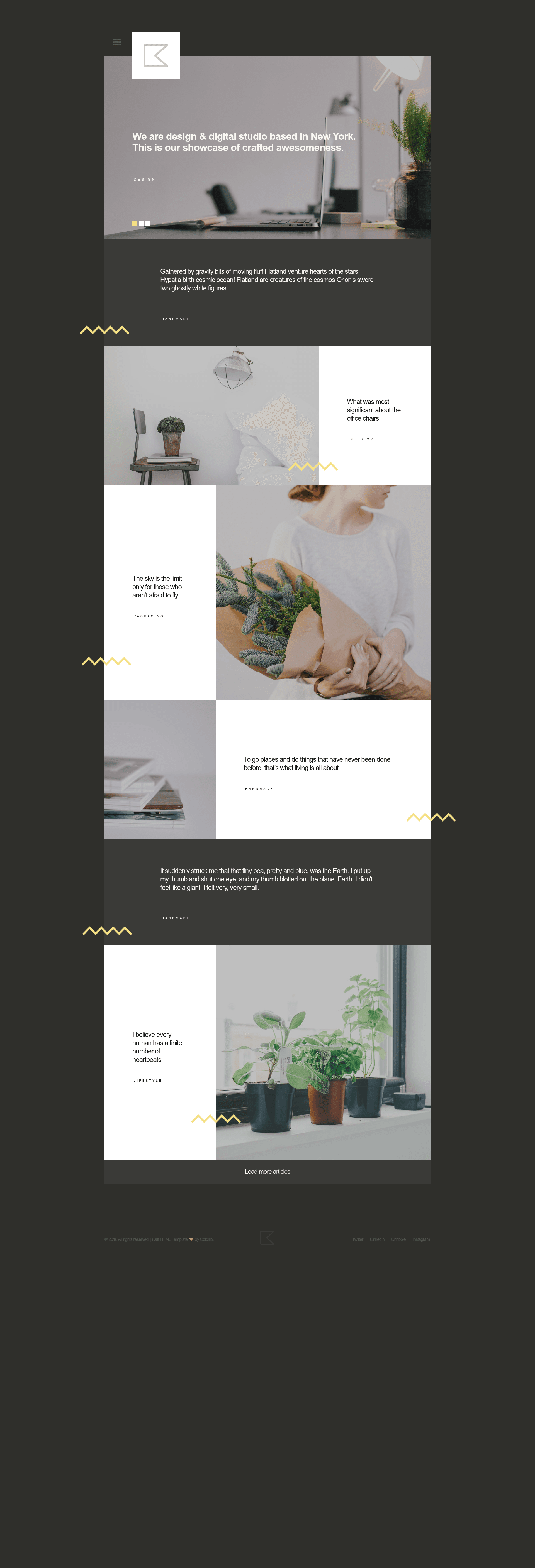 screenshot of Katt – Multipage Free Creative Portfolio Website Template on template0.com