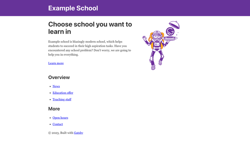Image for Schoolfront on template0.com Image for Schoolfront on template0.com