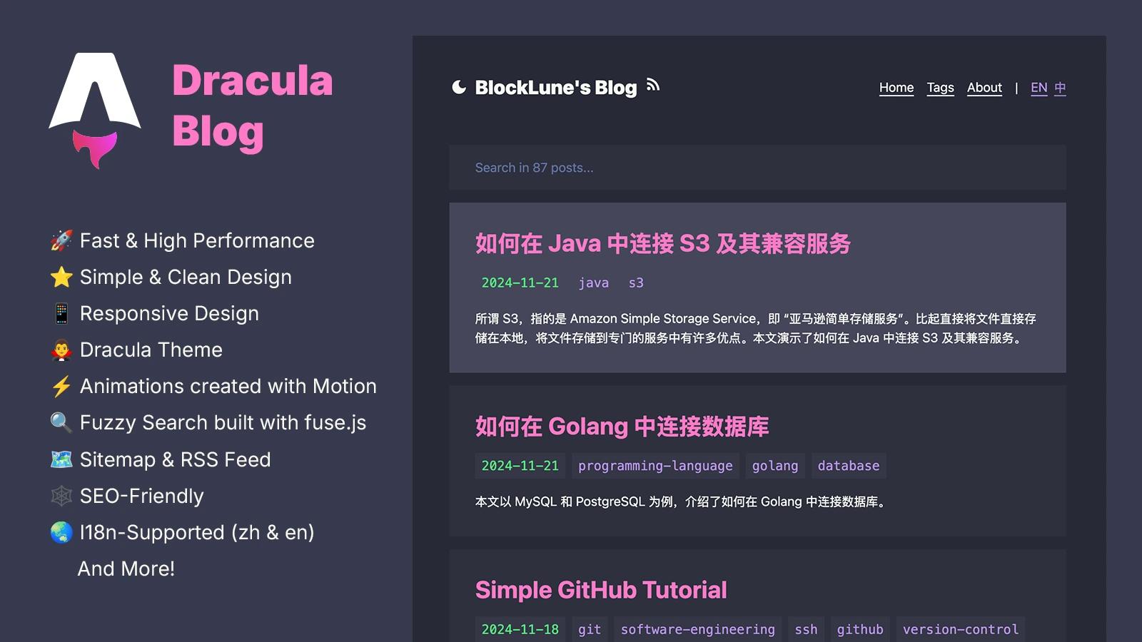 Astro Dracula Blog preview