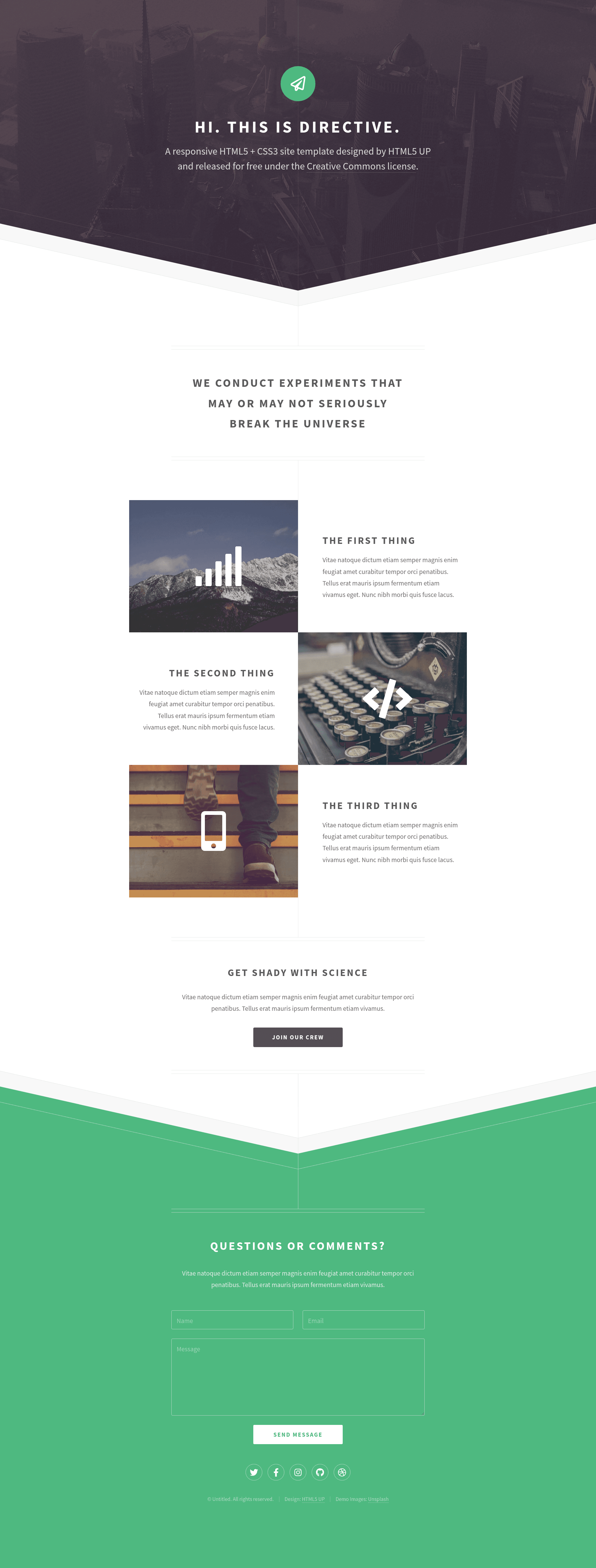 screenshot of Directive on template0.com