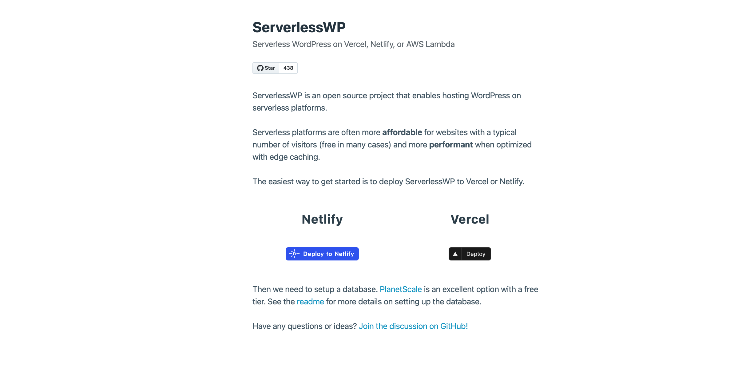 ServerlessWP preview