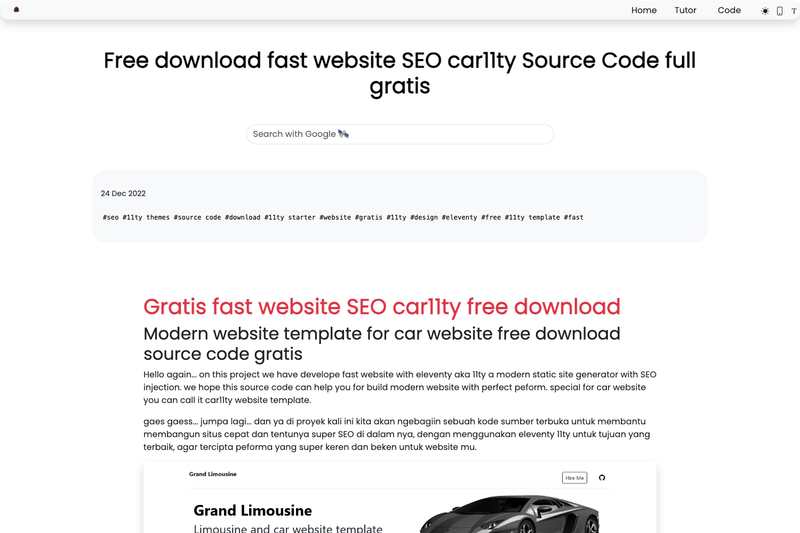 Image for Car Website 11ty on template0.com Image for Car Website 11ty on template0.com