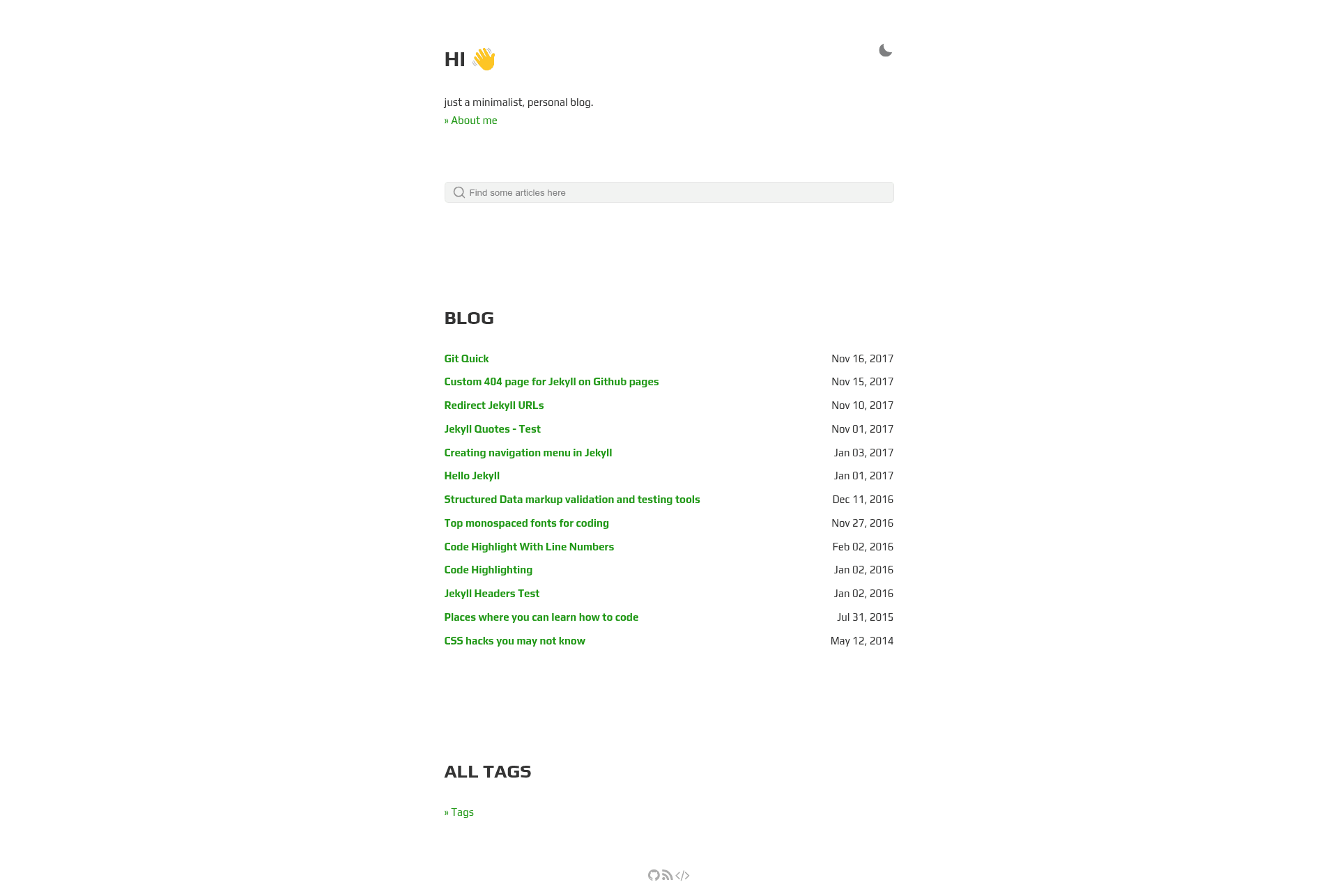 screenshot of Kusa Jekyll on template0.com