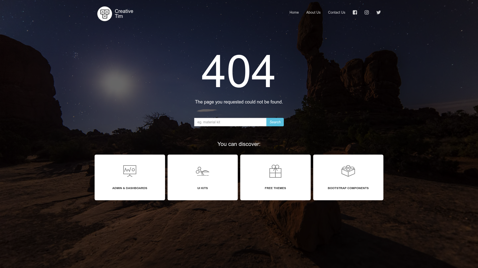 screenshot of Now UI Dashboard on template0.com