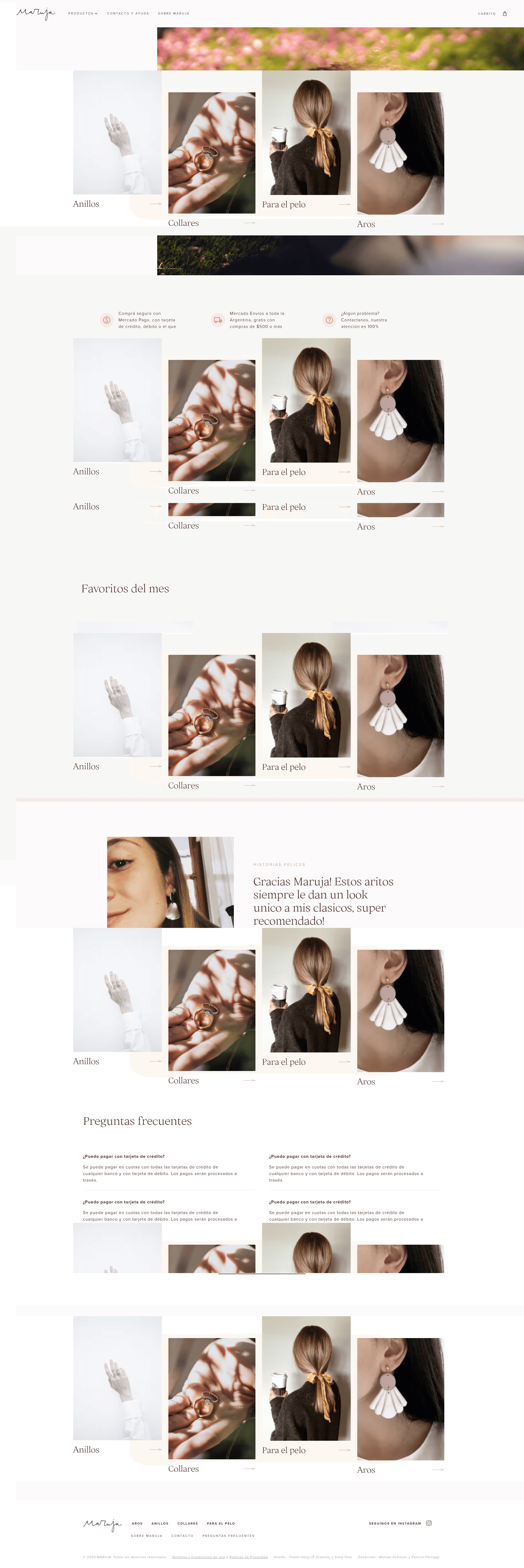 screenshot of By Maruja E-commerce on template0.com