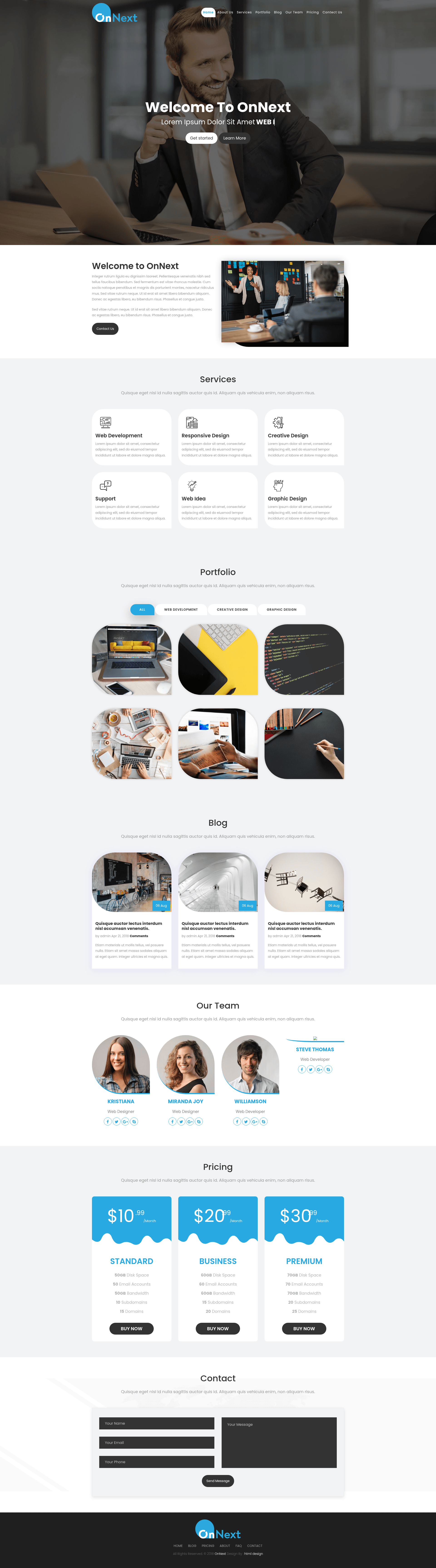 screenshot of OnNext on template0.com