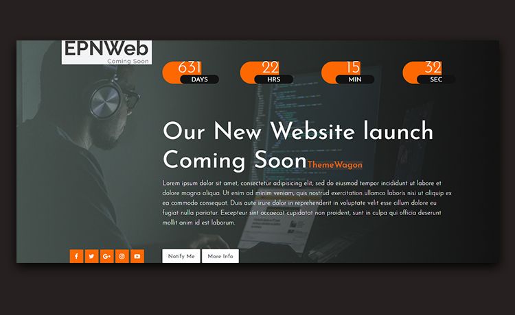 Image for EPNWeb - Free Bootstrap Coming Soon Website Template on template0.com Image for EPNWeb - Free Bootstrap Coming Soon Website Template on template0.com