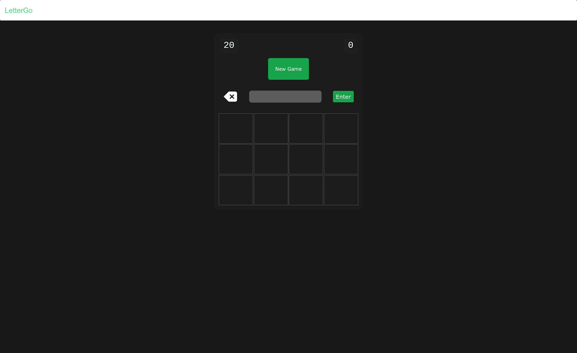 screenshot of LetterGo on template0.com