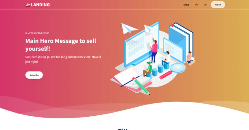 Image for Landing Page(business tailwind template) on template0.com