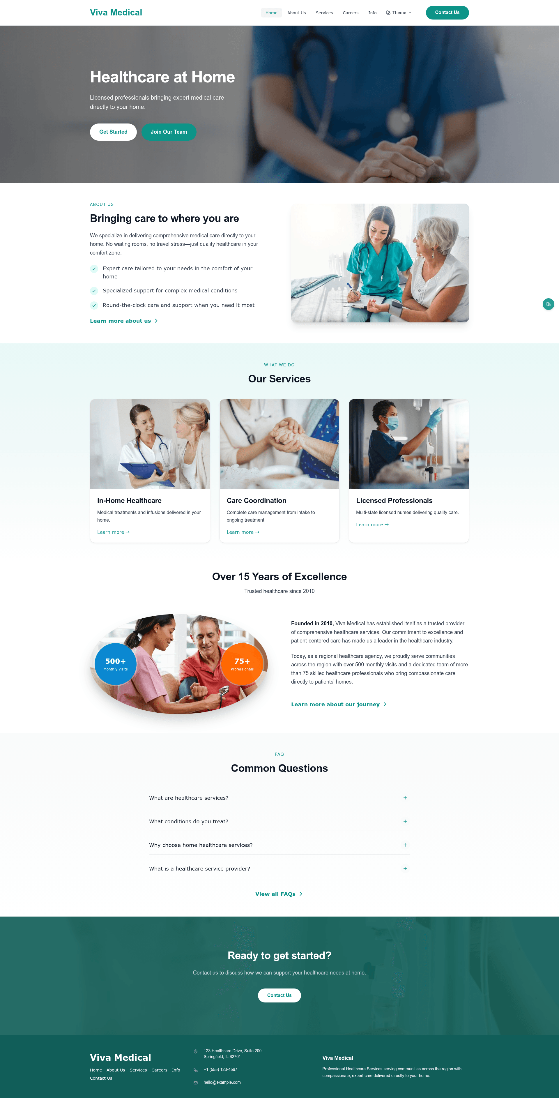 screenshot of Healthcare Astro Theme on template0.com