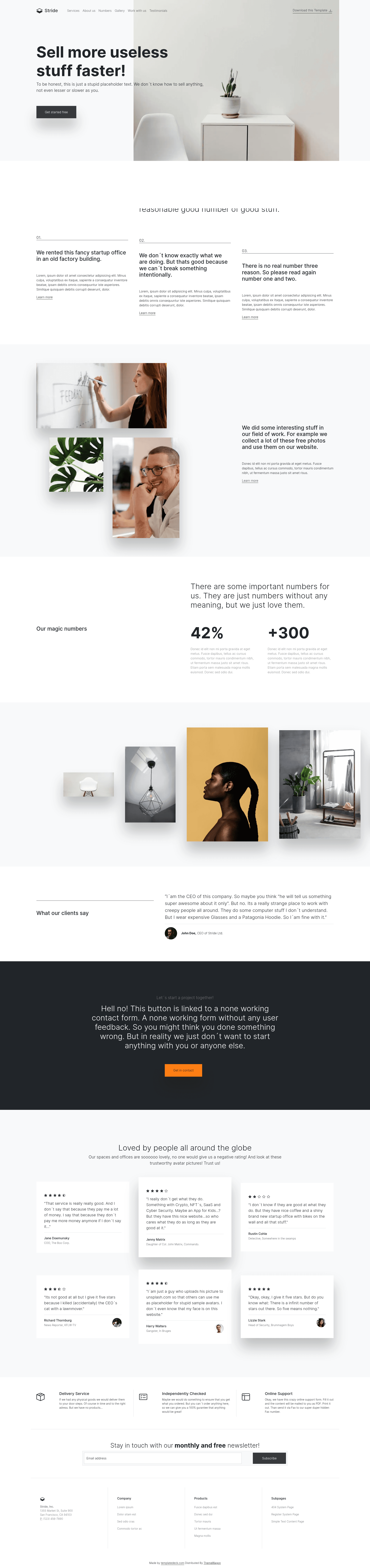 screenshot of Stride – Free Responsive Bootstrap 5 Landing Page Template on template0.com