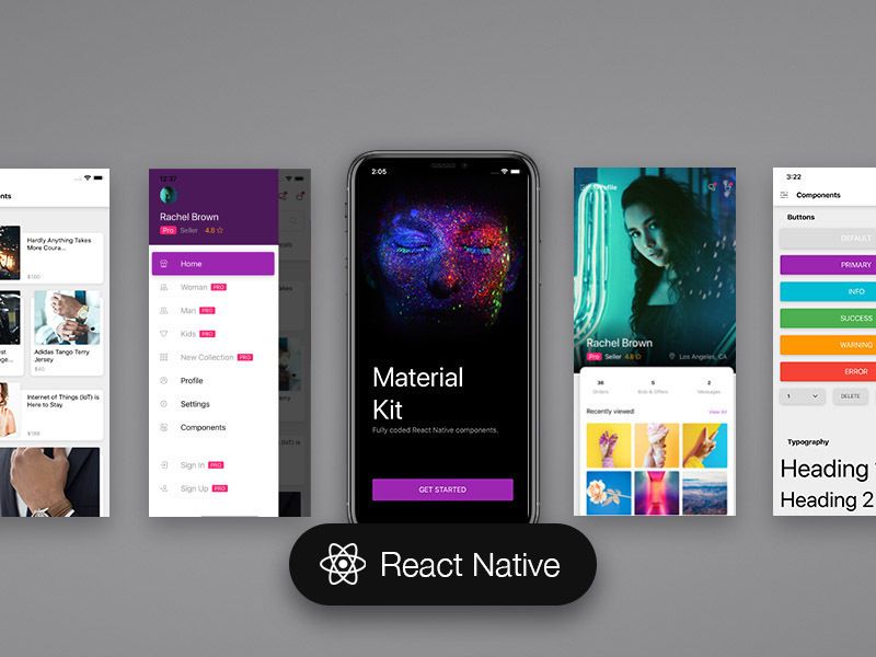 Image for Material Kit React Native on template0.com