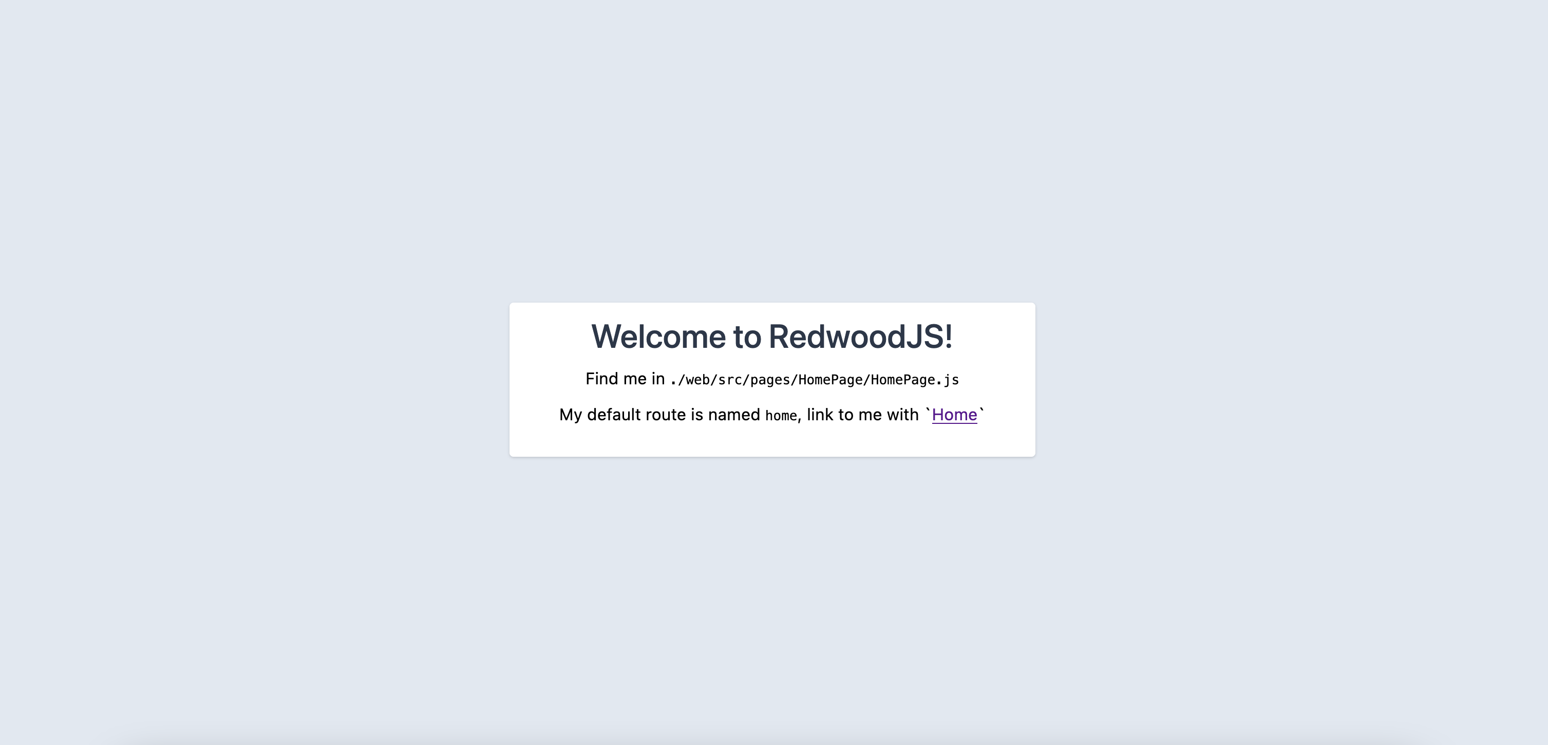 RedwoodJS Example preview