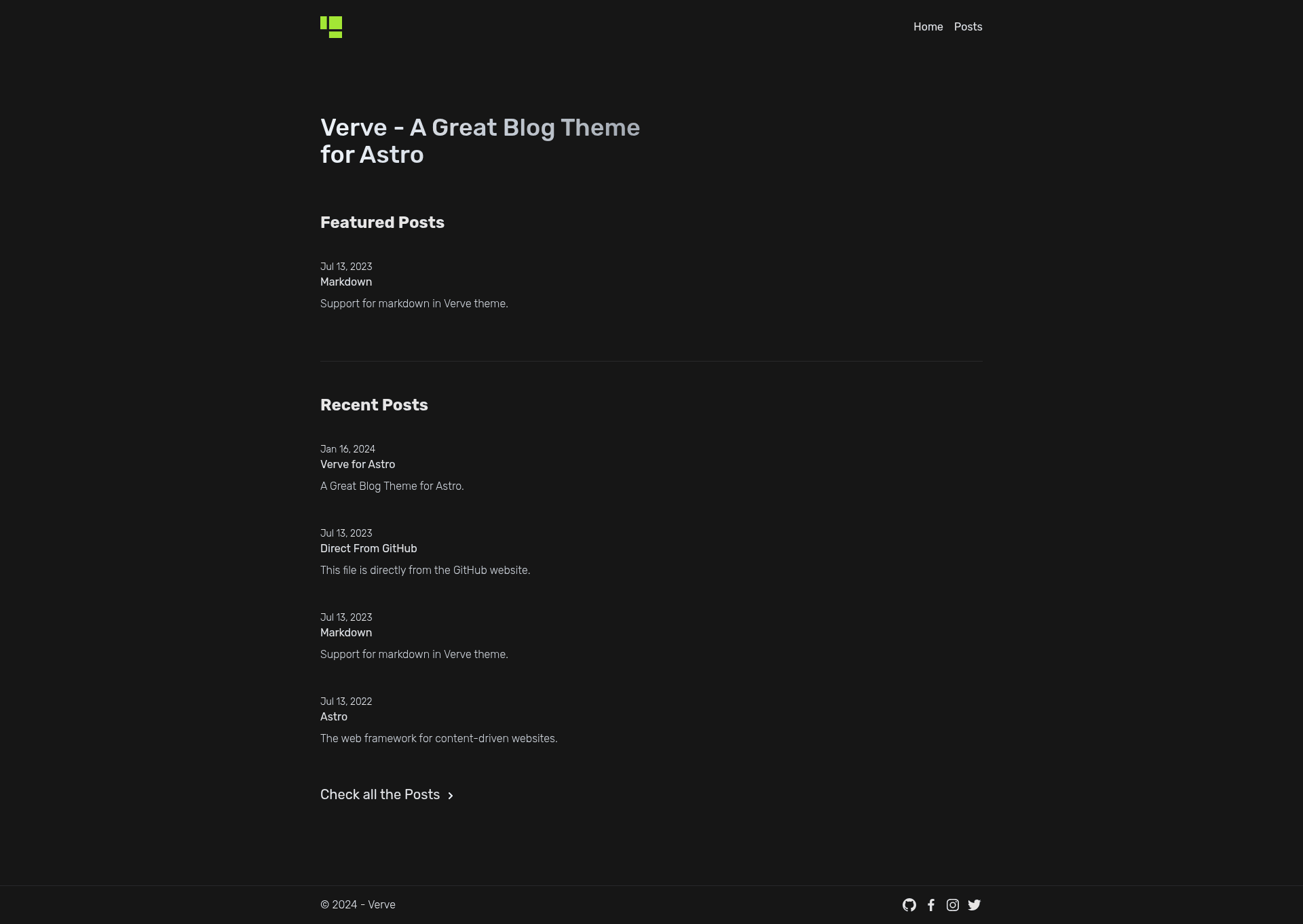 screenshot of Verve on template0.com