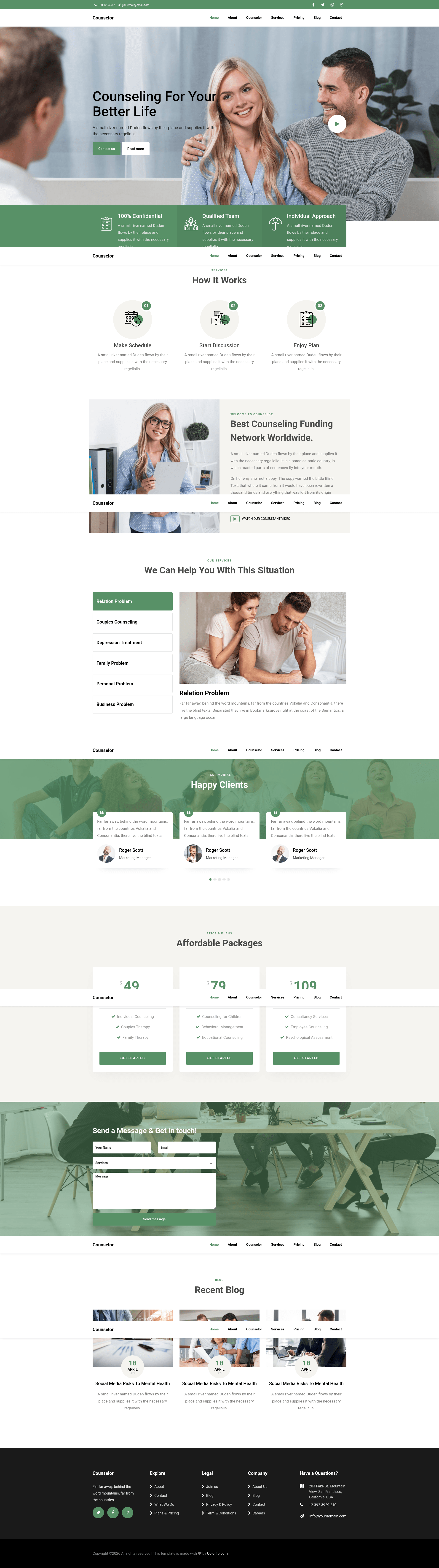 screenshot of Counselor on template0.com