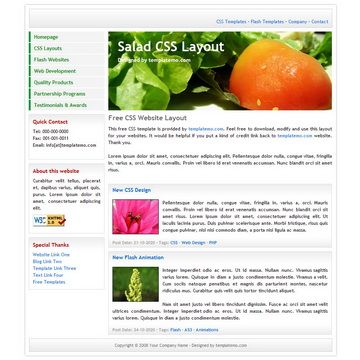 Image for Salad Template on template0.com Image for Salad Template on template0.com