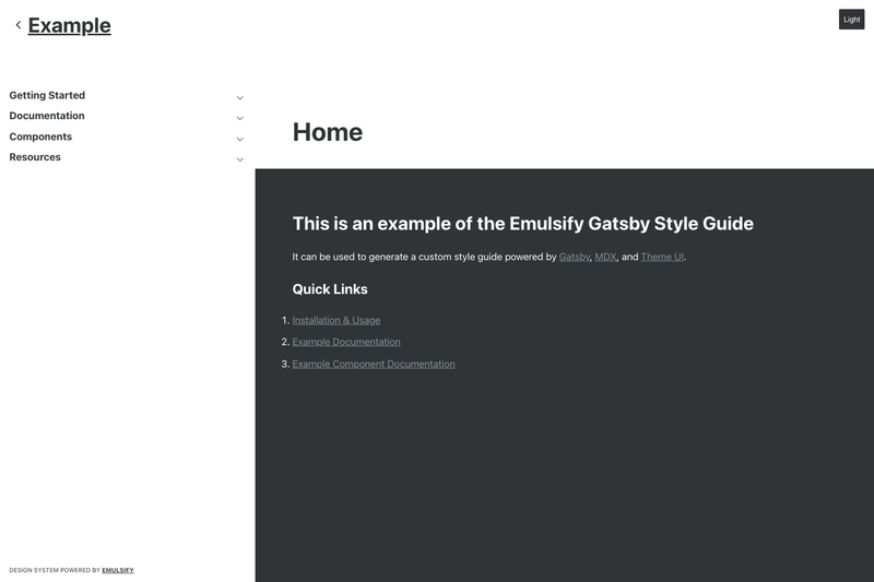 Image for Emulsify Gatsby Theme on template0.com Image for Emulsify Gatsby Theme on template0.com