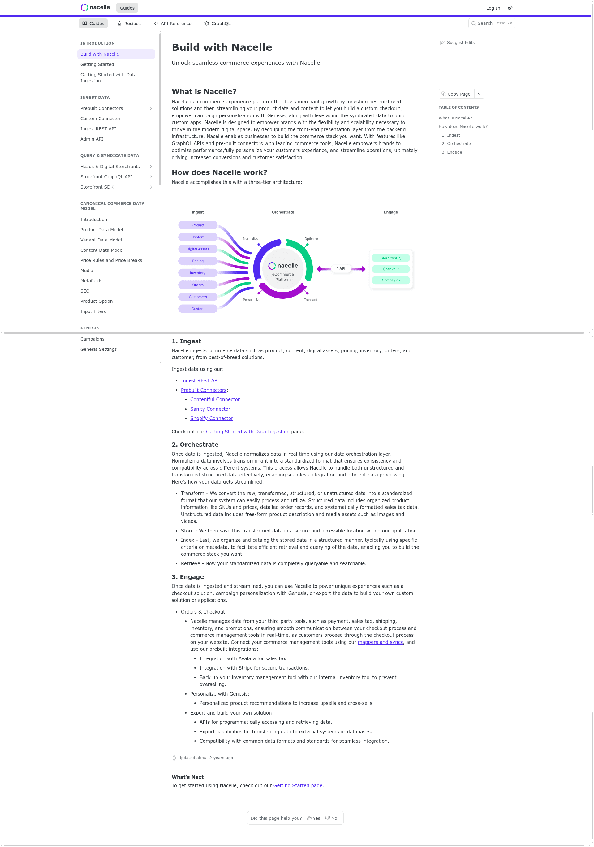 screenshot of Nacelle Sandbox Alpha on template0.com