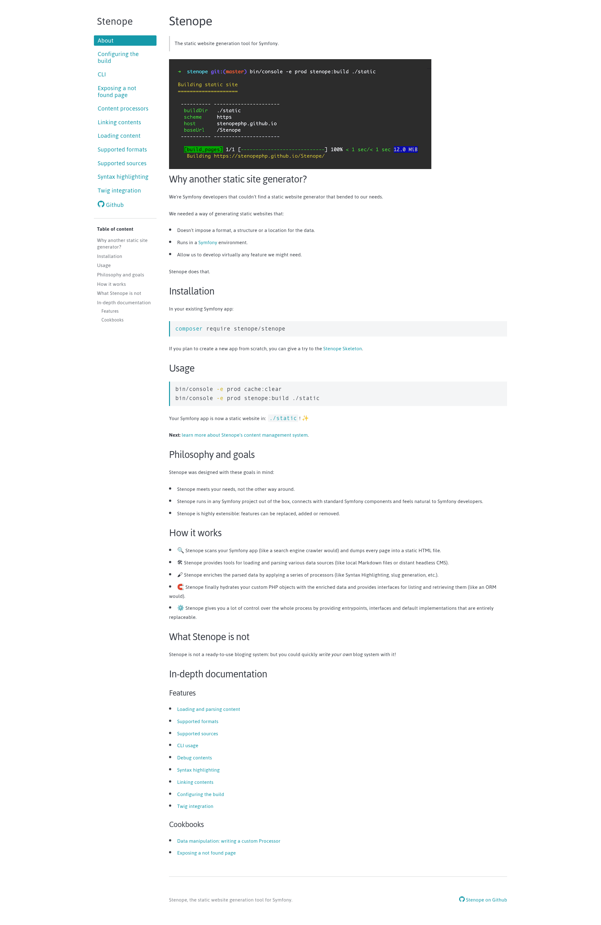 screenshot of Stenope on template0.com