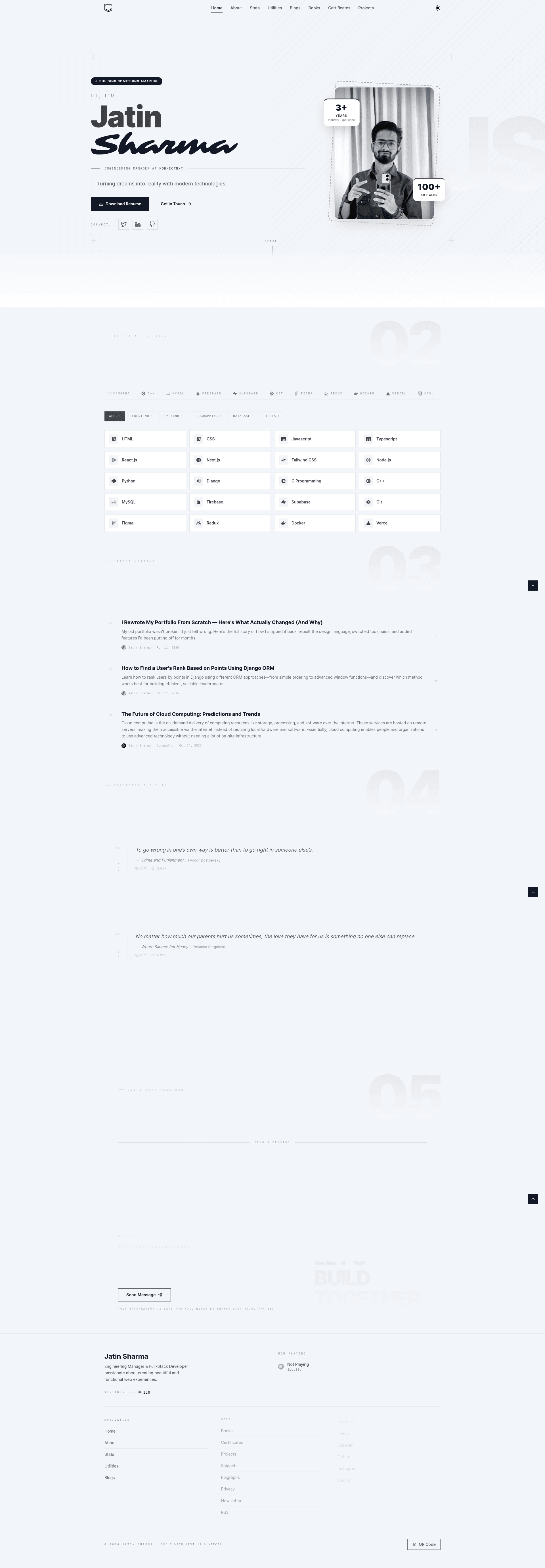 screenshot of j471n.in on template0.com