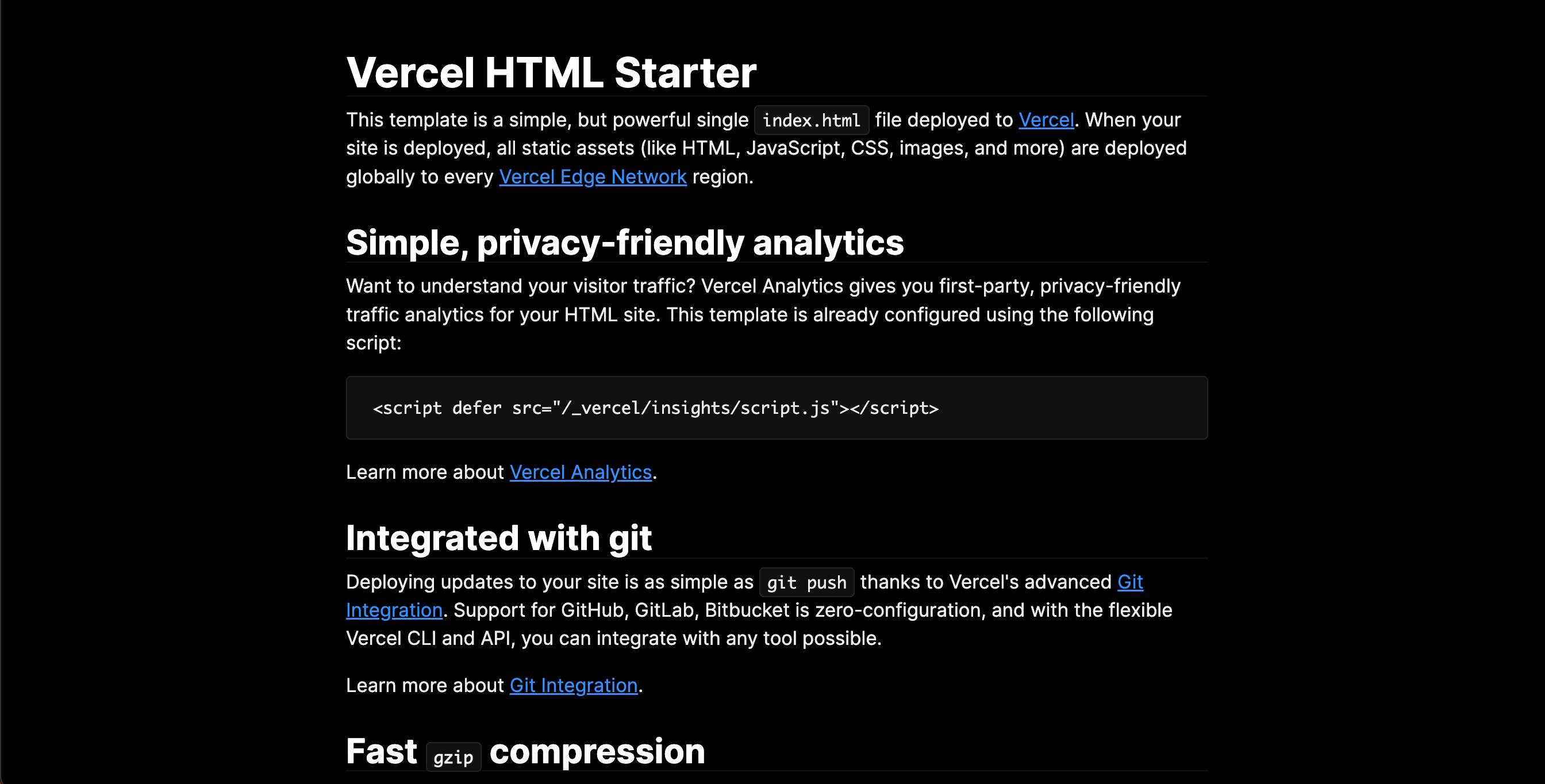 HTML Starter preview
