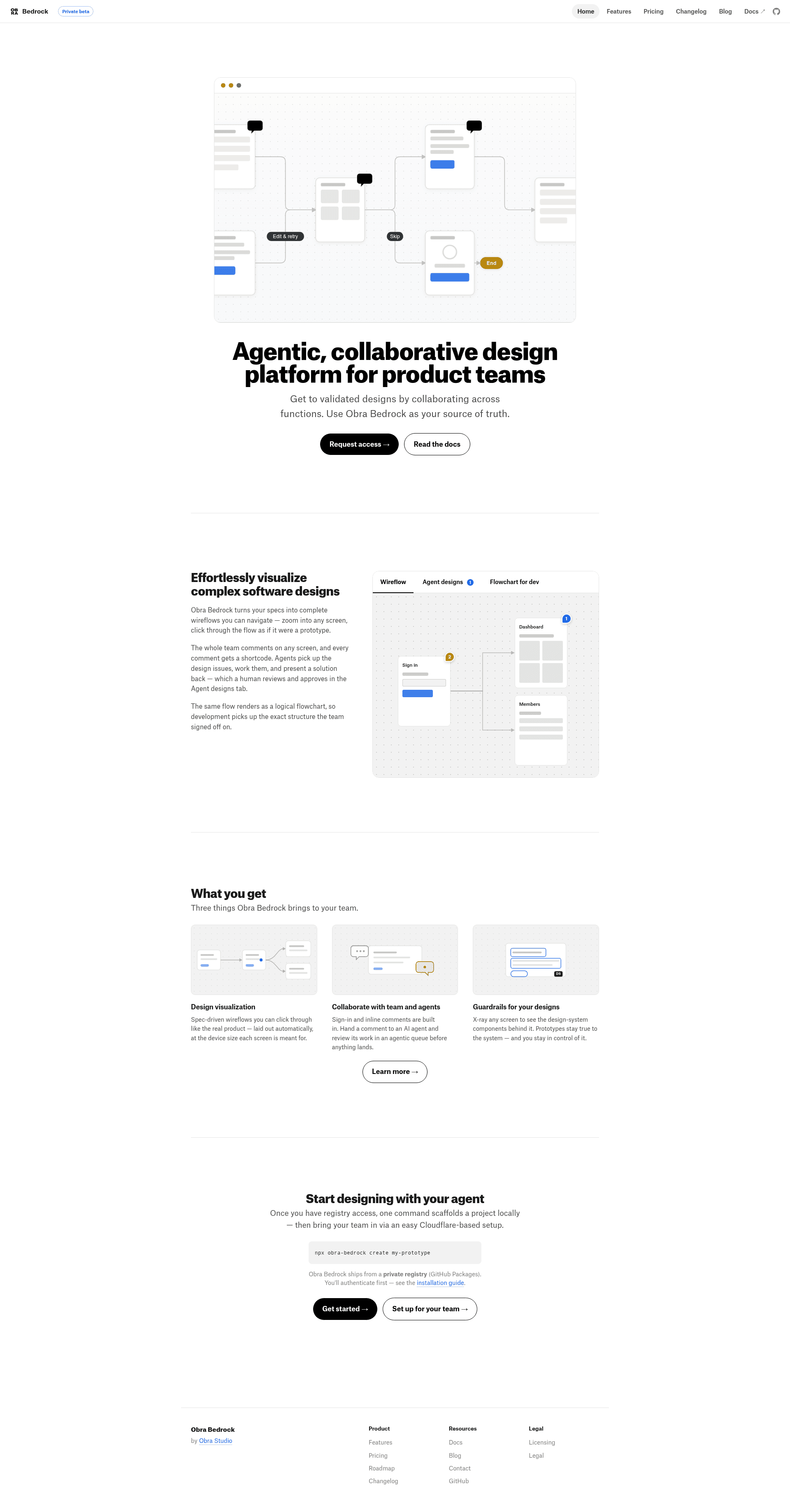 screenshot of Bedrock on template0.com