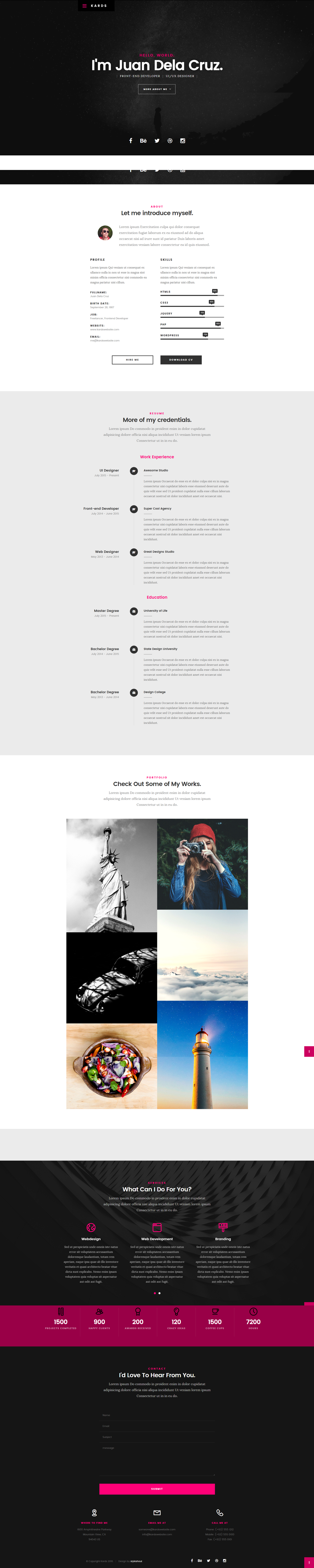 Image for Kards(personal html template) on template0.com