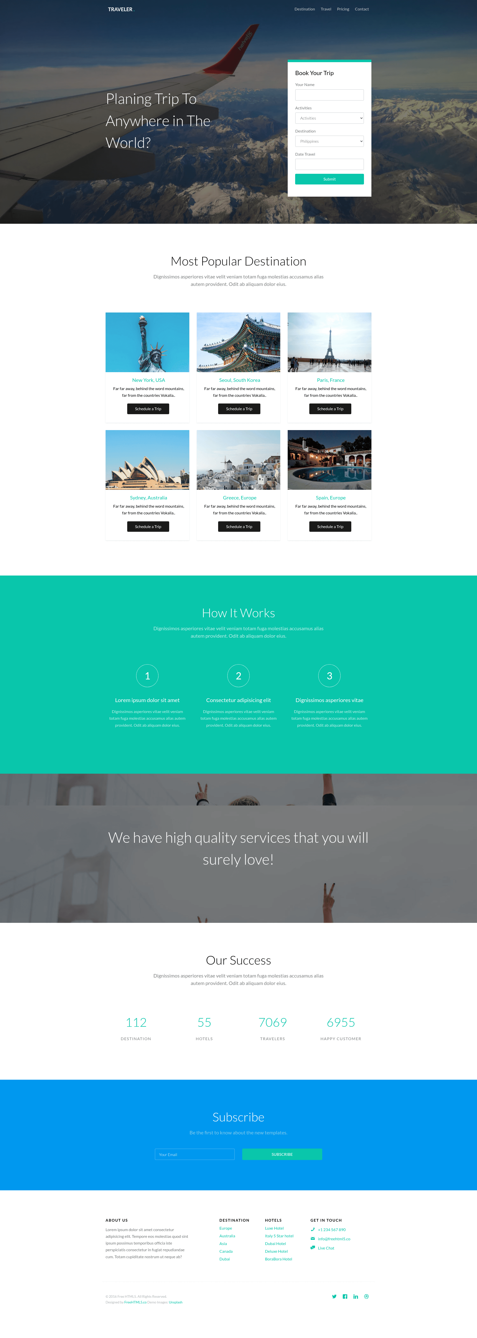 screenshot of Traveler on template0.com