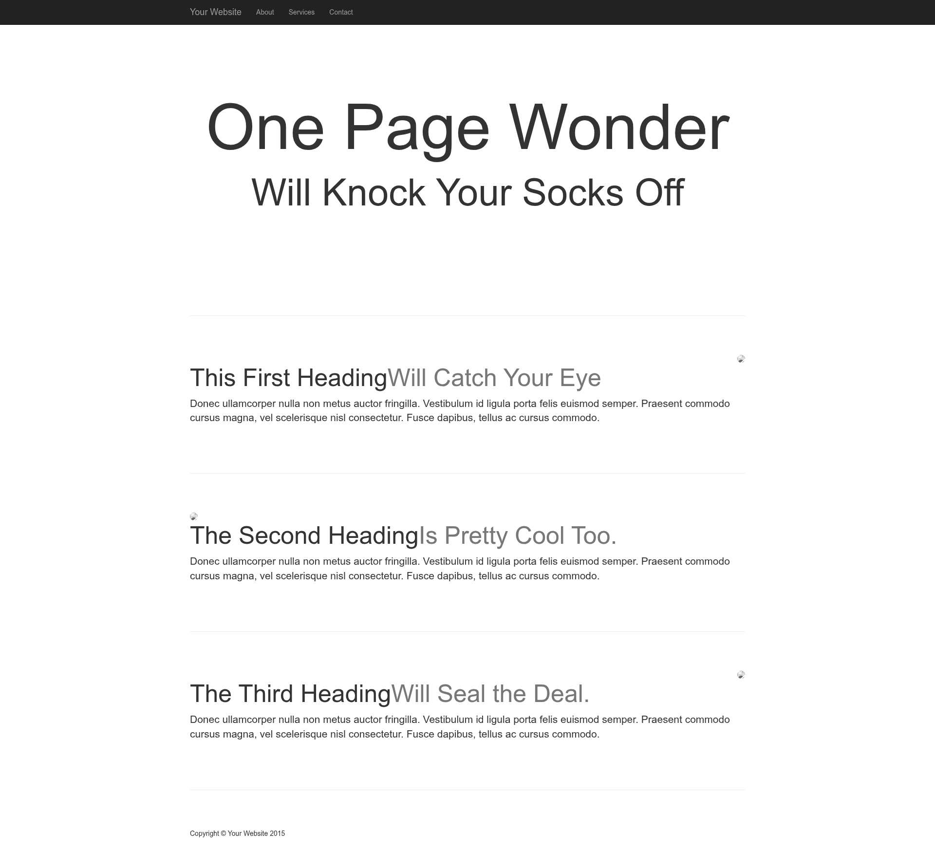 screenshot of One Page Wonder Jekyll on template0.com