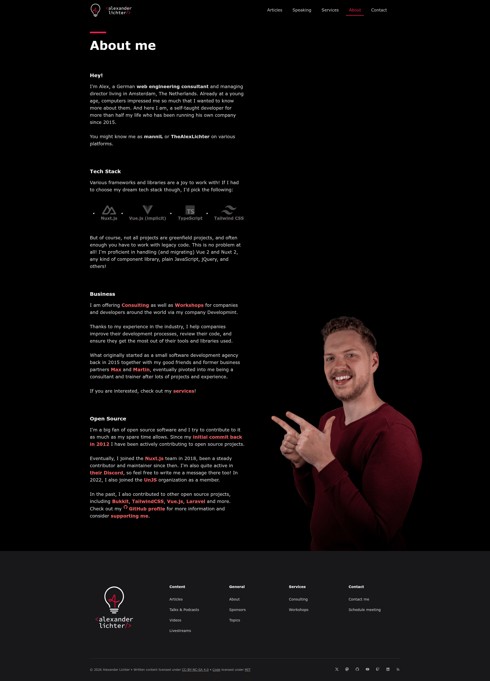 screenshot of Developmint.de on template0.com
