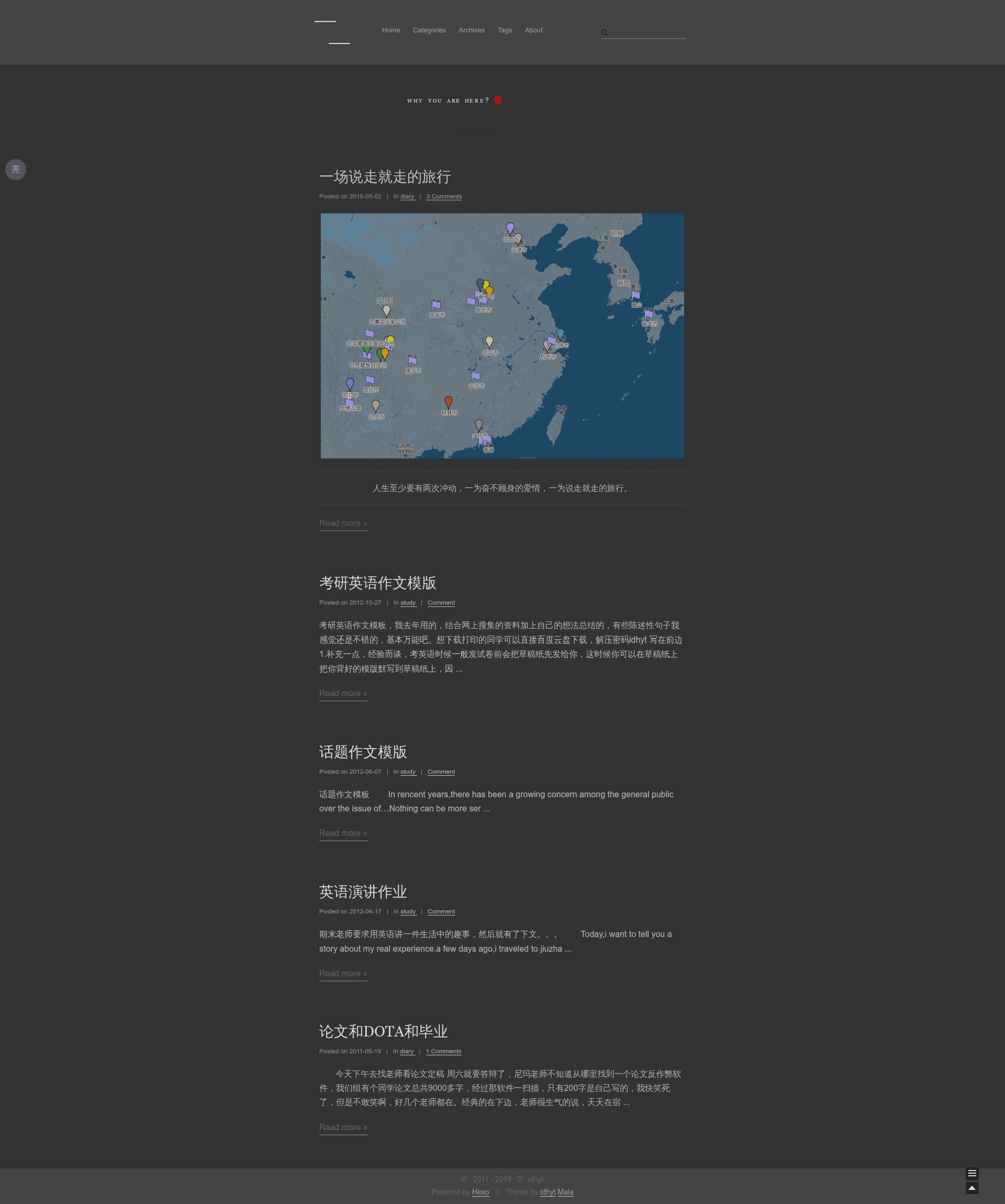 screenshot of Mala Theme on template0.com
