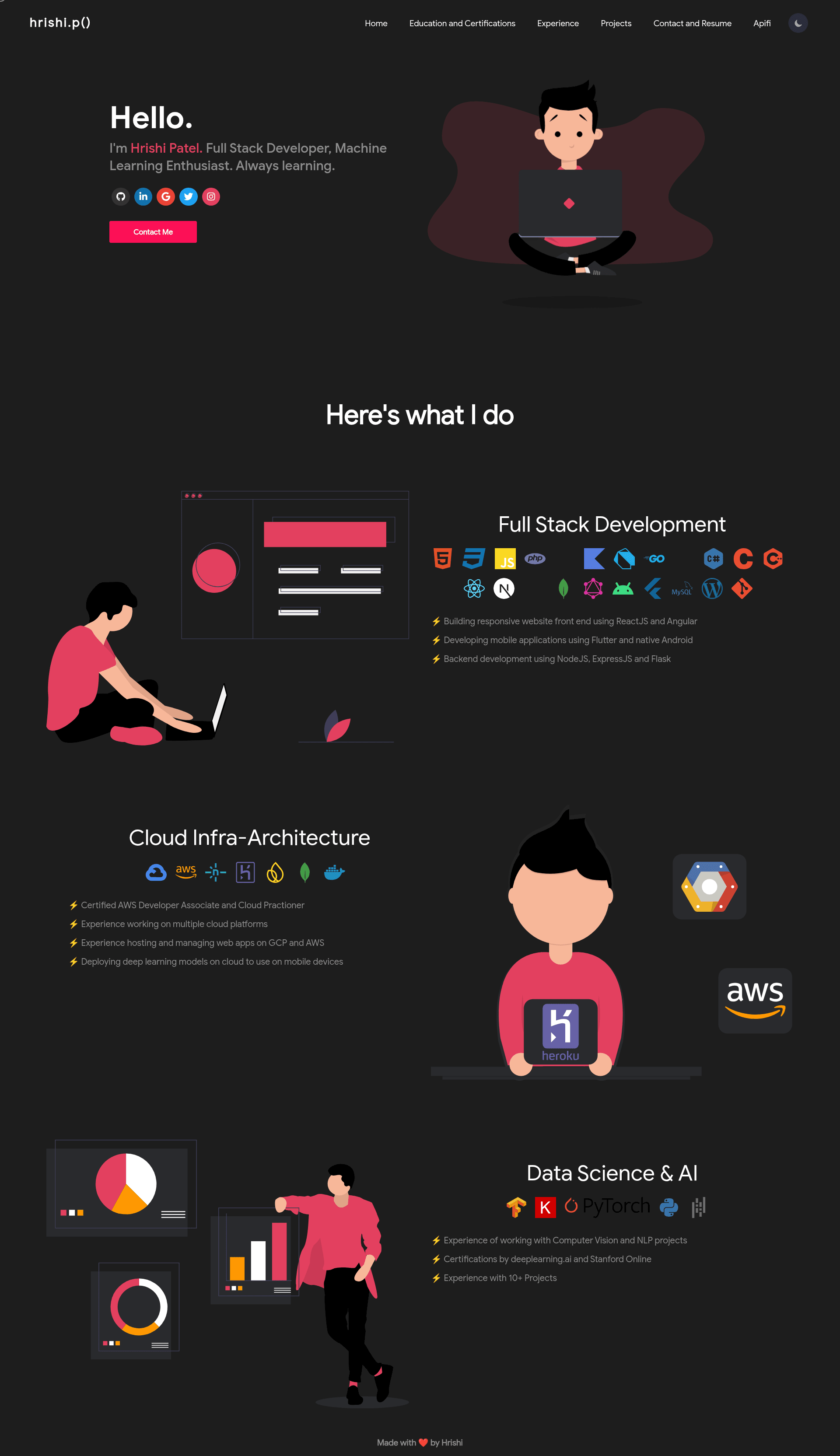 screenshot of opPortfolio on template0.com