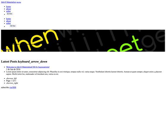 Image for jekyll-materializecss on template0.com Image for jekyll-materializecss on template0.com