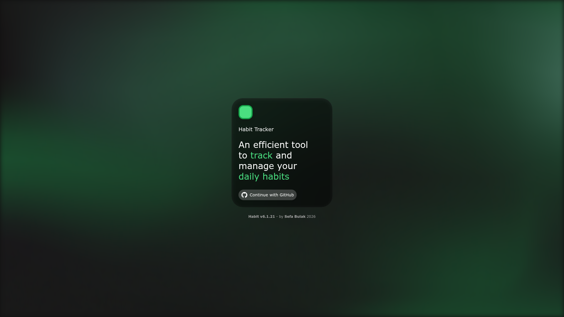 screenshot of Habit Tracker on template0.com
