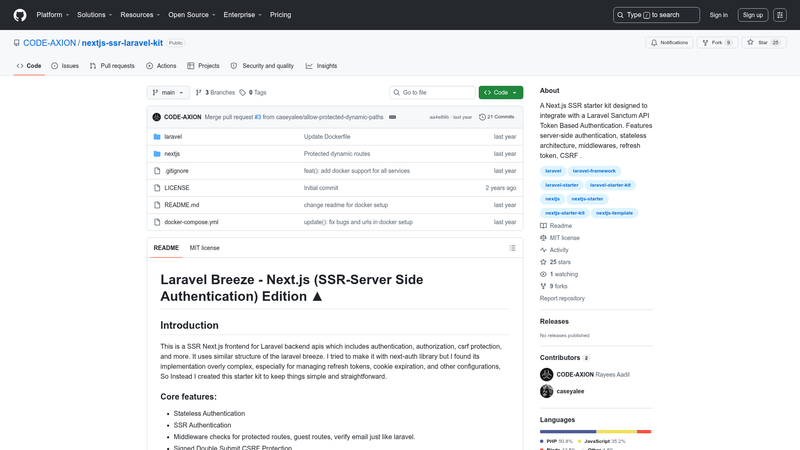 Image for nextjs-ssr-laravel-kit on template0.com Image for nextjs-ssr-laravel-kit on template0.com