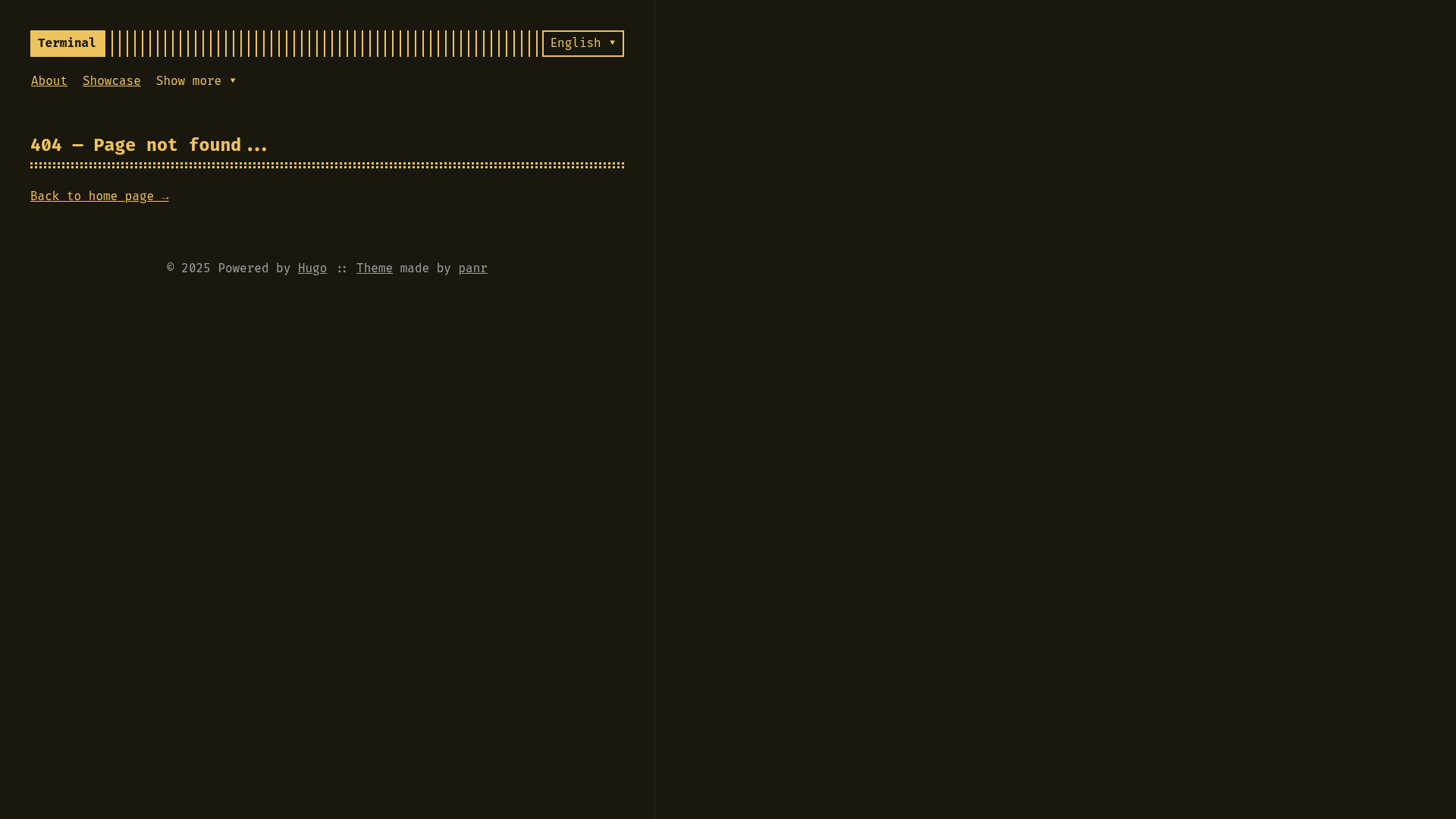 screenshot of Terminal on template0.com