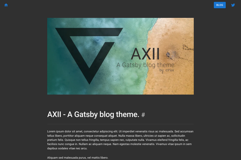 Image for Gatsby Theme Axii on template0.com Image for Gatsby Theme Axii on template0.com