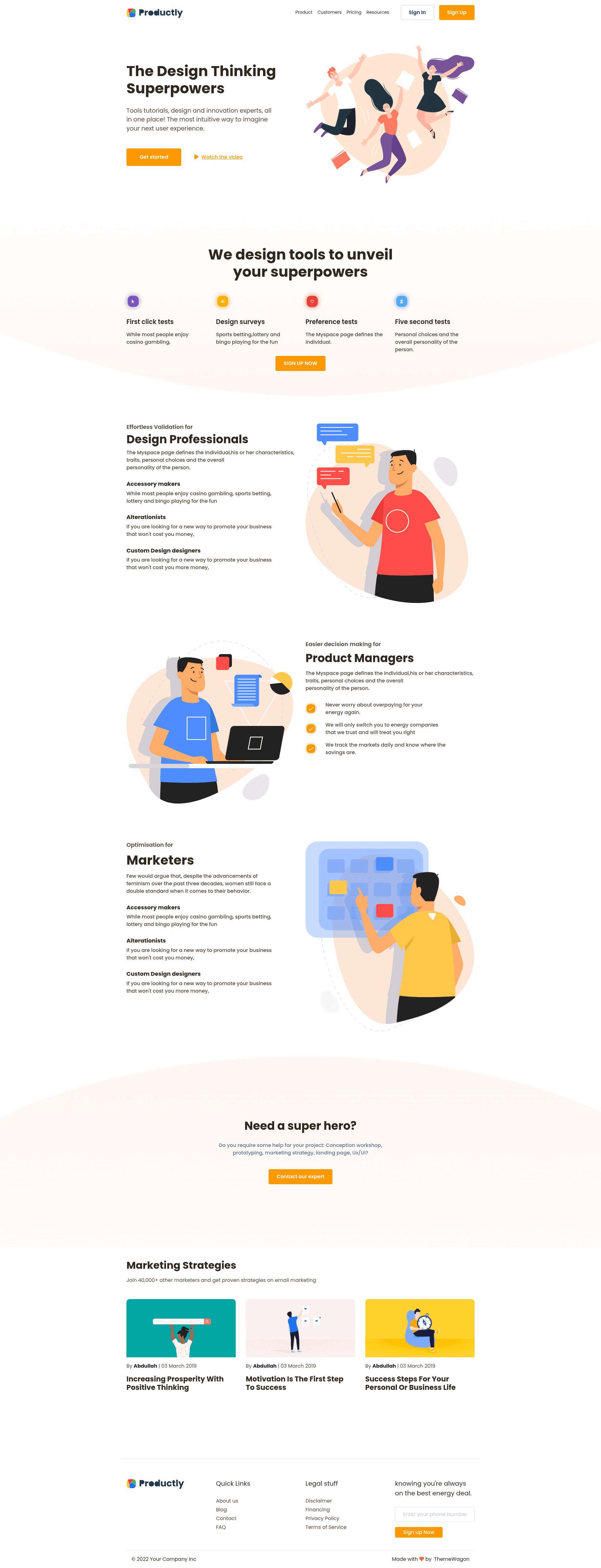 screenshot of Productly on template0.com