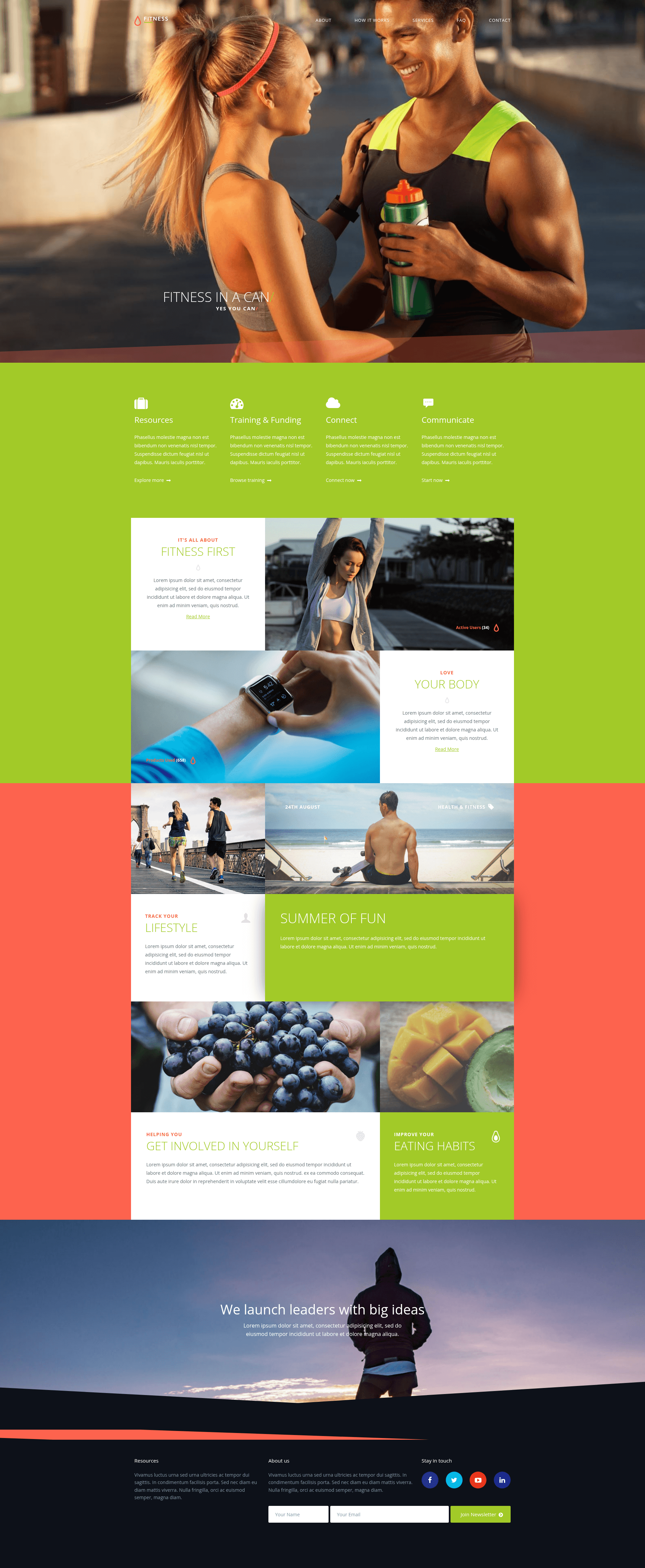 screenshot of Fitness – Free Bootstrap 4 Fitness Template on template0.com