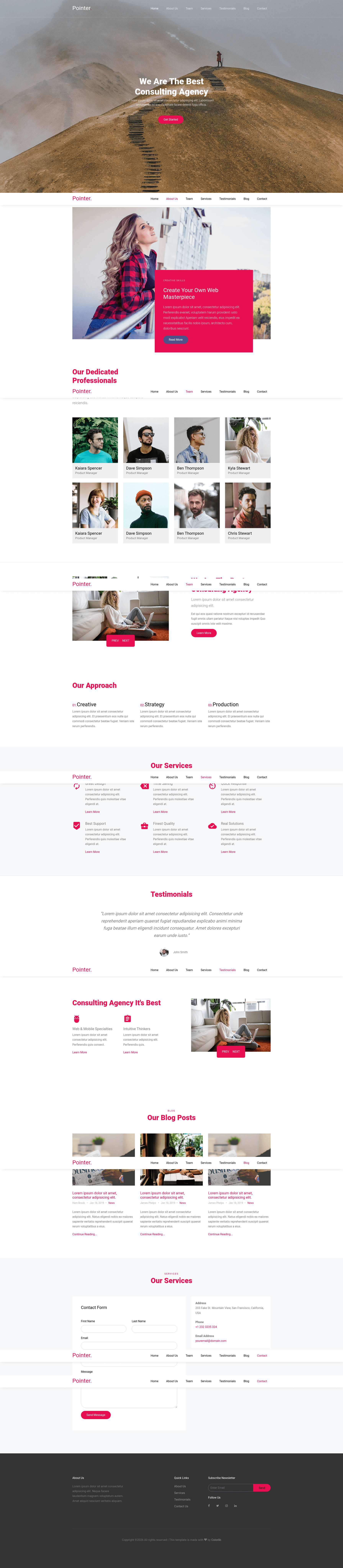 screenshot of Pointer on template0.com