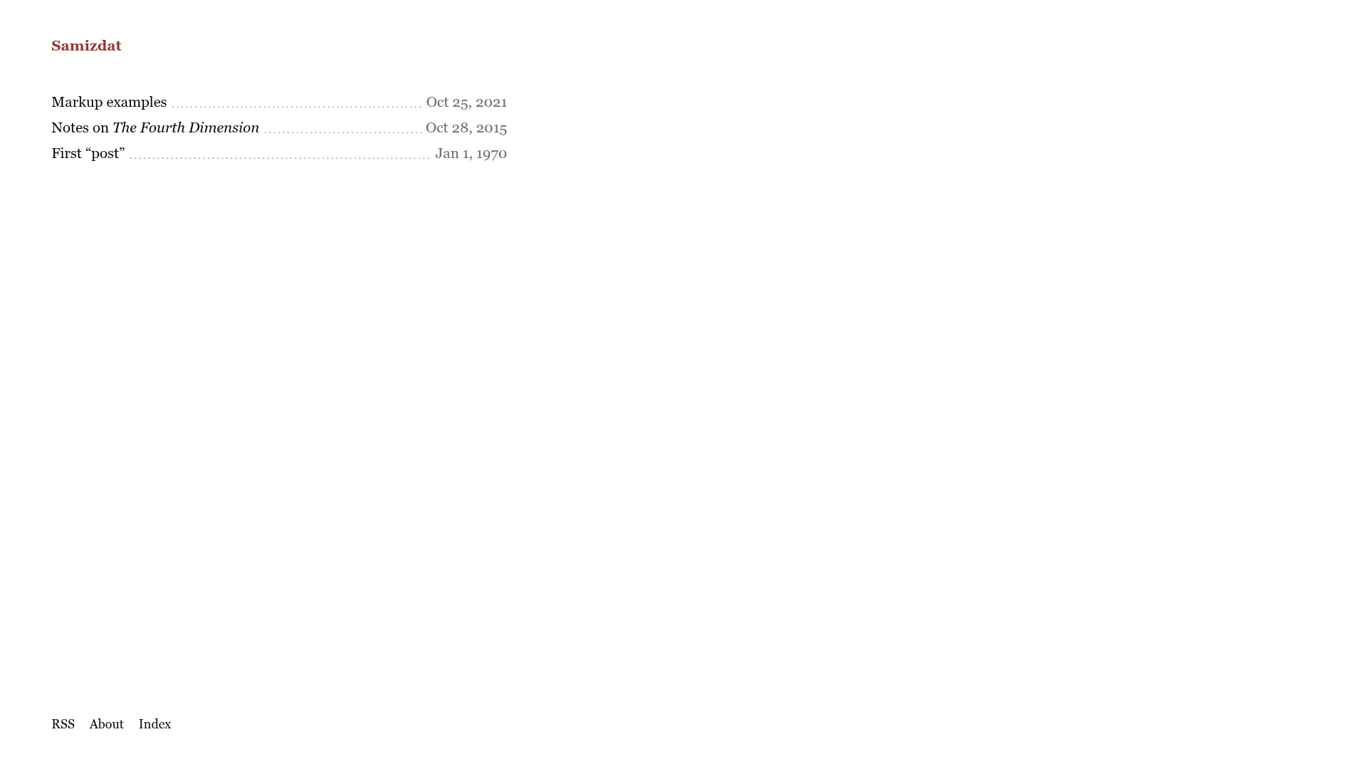 screenshot of Samizdat on template0.com