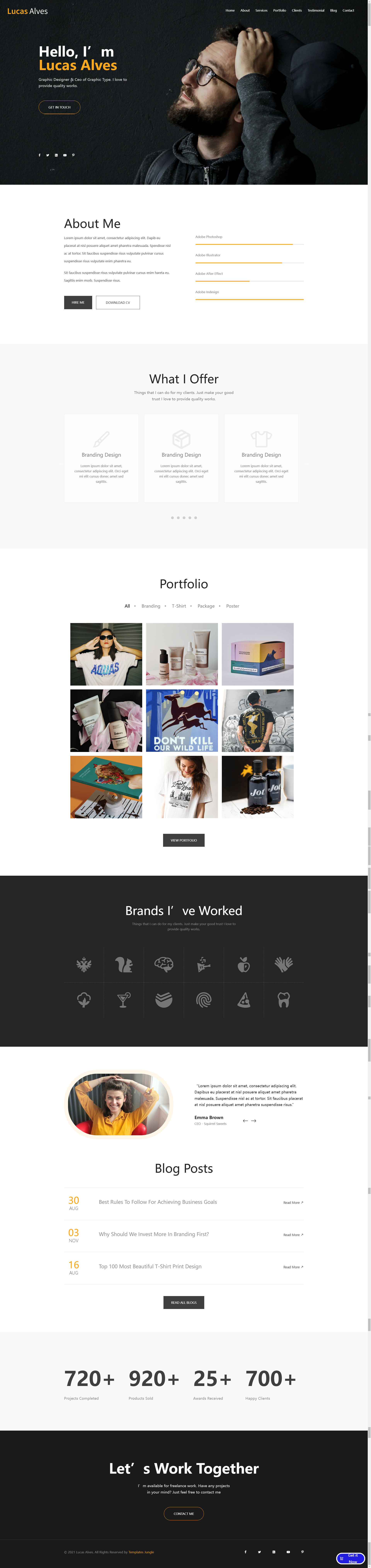 Image for Lucas(portfolio html template) on template0.com