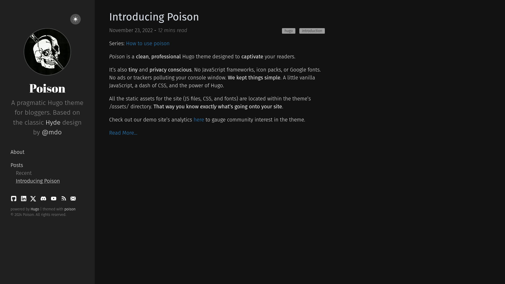 screenshot of Poison on template0.com