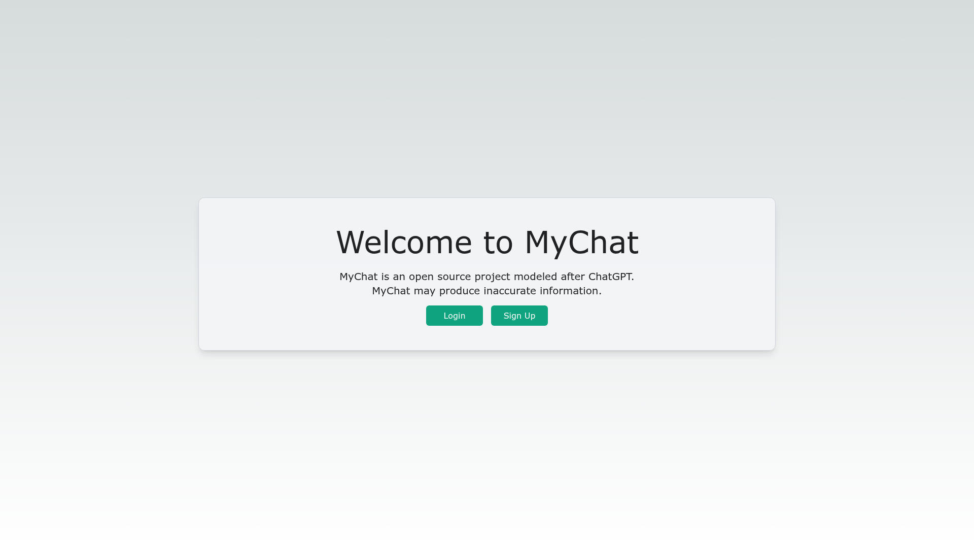 screenshot of myChat on template0.com