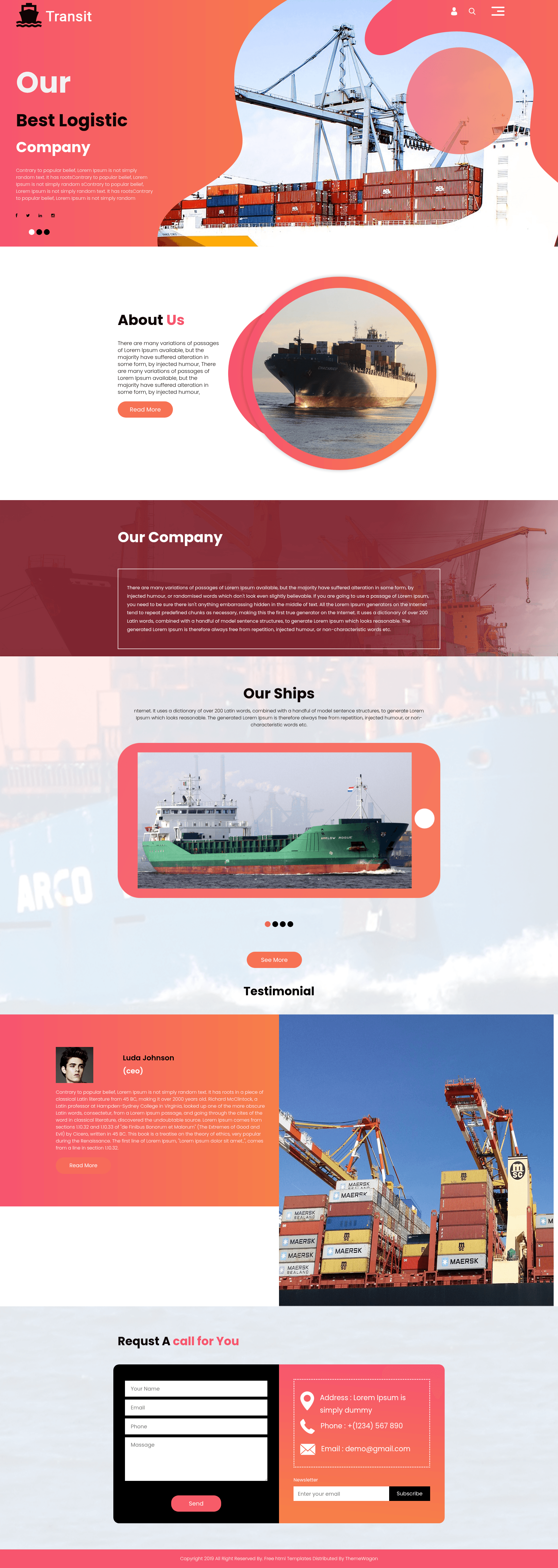 screenshot of Transit on template0.com