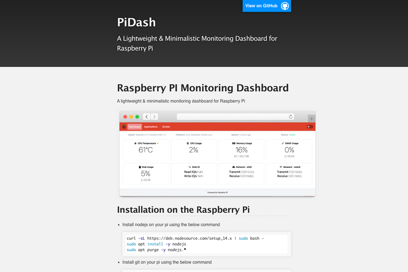 Image for PiDash on template0.com Image for PiDash on template0.com