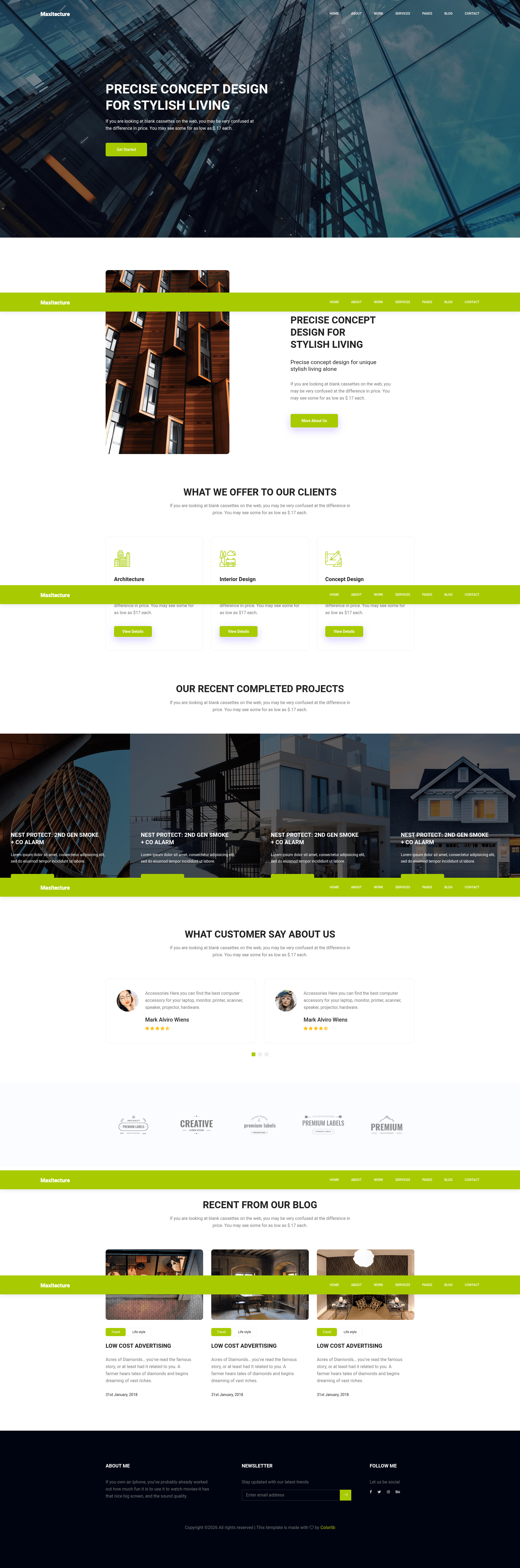 screenshot of MaxiTecture on template0.com